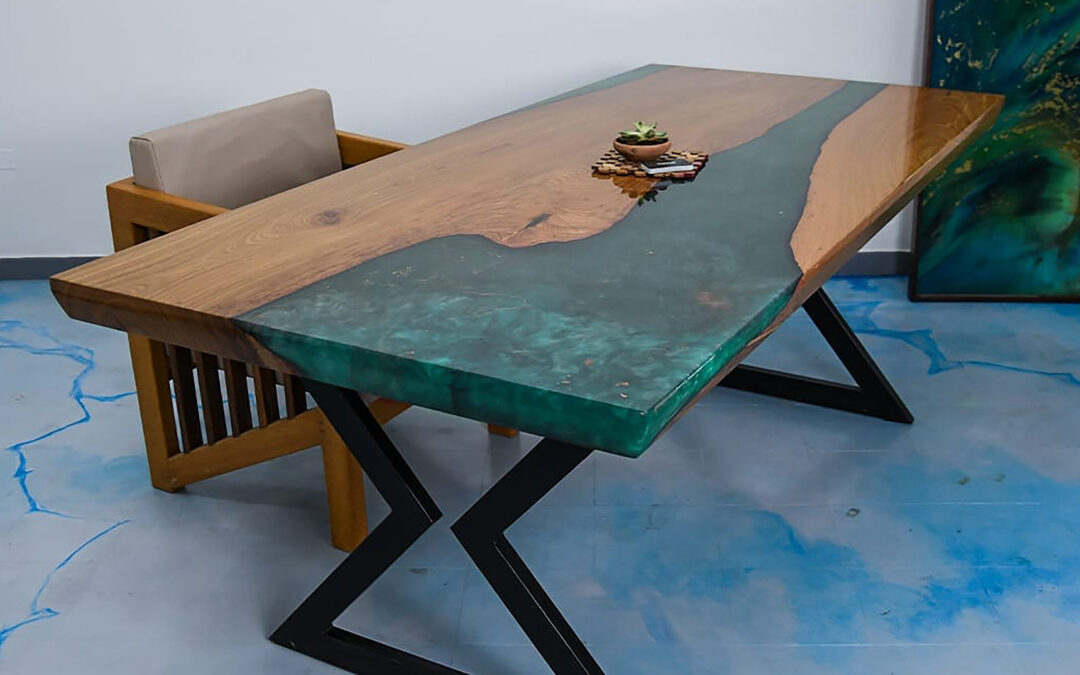 Create your own unique epoxy resin wood table